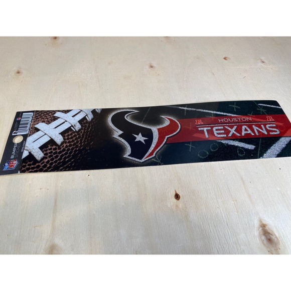 Houston Texans Bumper Sticker Football NFL Brand Glitter‎ Design Licensed - Picture 1 of 5